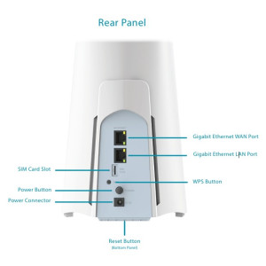 D-Link G530 5G NR AX3000 Wi-Fi 6 Router, Plug and Play, Internal antennas